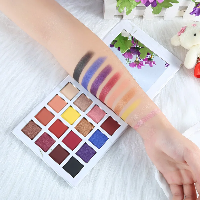 DE'LANCI – Palette de fards à paupières, produit cosmétique professionnel, mat, scintillant, 16 couleurs, ombre à paupières naturelle, étanche, tenue pressée