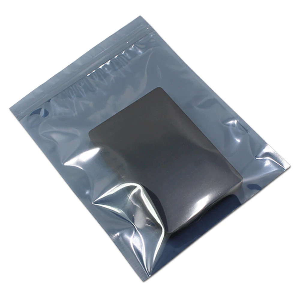 

50 Pieces Self Seal Zip Lock Antistatic Esd Shielding Packaging Bag Electronic Product Hard Disk Packaging Anti-Static Bags