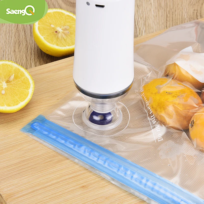 saengQ Vacuum Zipper Bags Reusable Food Storage Bags Vacuum Bag  For Handheld Vacuum Sealer BPA Free 5pcs Or 10pcs /lot