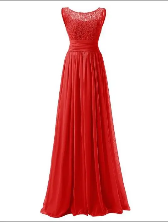 Plus Size Chiffon Long Bridesmaid O-neck Dress Gown 2018 New Fashion Cut Out Formal Wedding Party Dresses Big Size vestido Q014