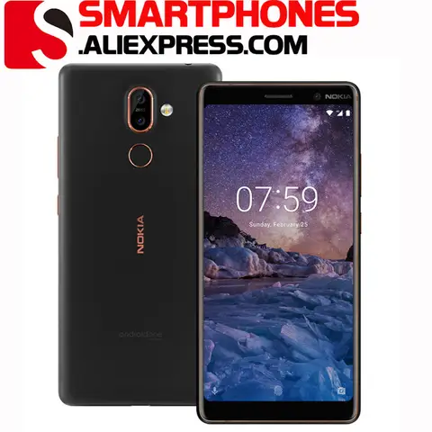 Nokia 7 Plus-teléfono móvil Original desbloqueado, smartphone con Android, Dual Sim, 4G, LTE, GSM, 6,0 pulgadas, Dual 12MP, ocho núcleos, 4GB de RAM, 64GB de ROM, 3800mAh, huella dactilar
