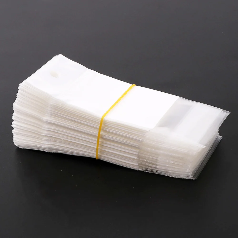 100pc/lot White/Clear Self Seal Zipper Plastic Retail Packaging Pack Poly Bag Ziplock Zip Lock Storage Bag Package Hang Hole