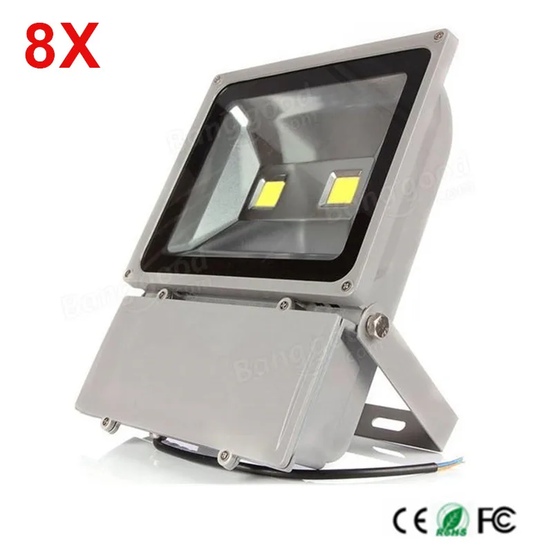 100W Street light Led Floodlight Lamps Waterproof AC85-265V AC110V/220V Led Flood light Garden Street Lighting 8PCS