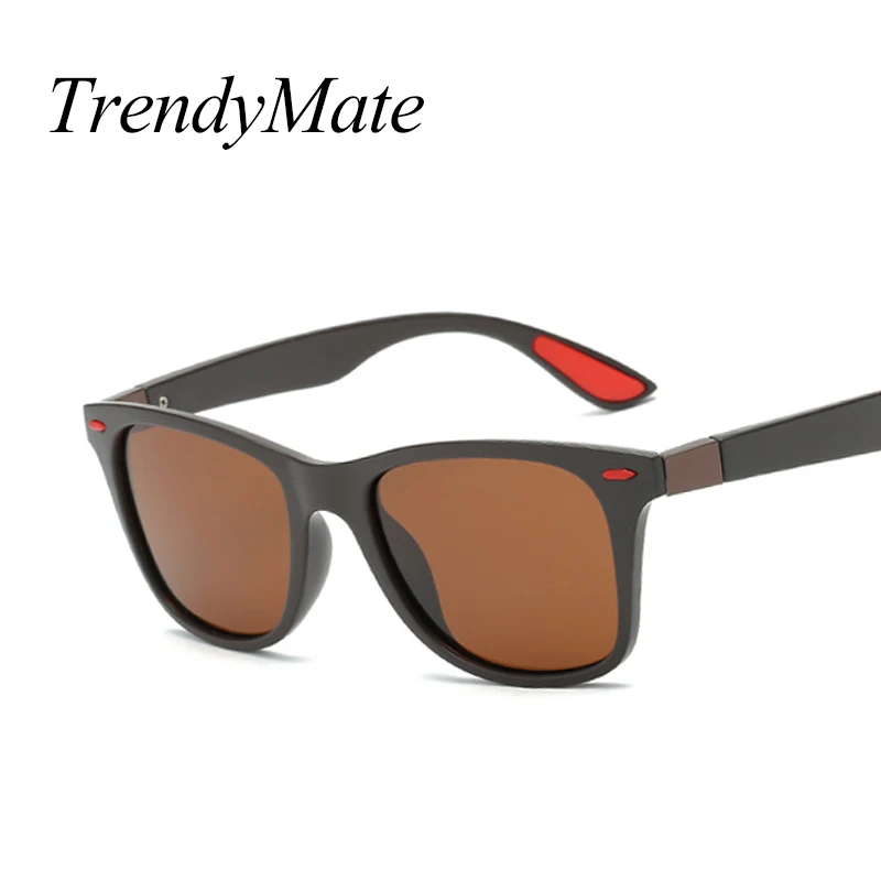 

Fashion Men Polarized Sunglasses Women Driving Mirrors Coating Square Sun Glasses Points Rivet Glasses Male Shades 5329 T