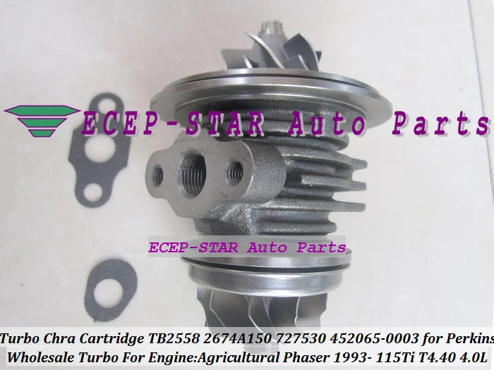 Turbo Cartridge CHRA Core TB2558 452065 452065-0003 727530 758817 2674A150 Turbocharger For PERKINS Phaser 115T T4.40 4.0L 106HP