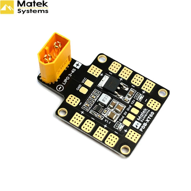 Matek Systems PDB XT60 W/ BEC 5V & 12V 2oz Copper For RC Helicopter FPV Quadcopter Muliticopter Drone Power Distribution Board