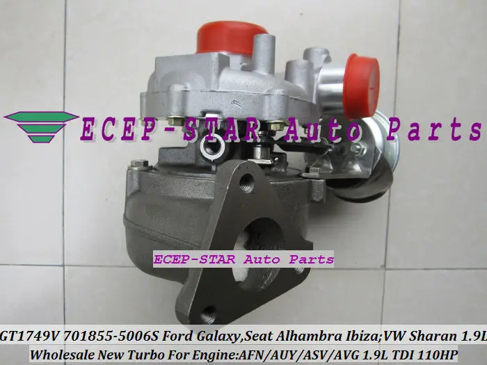 GT1749V 701855 701855-0006 701855-0004 701855-0002 Turbo For Ford Galaxy For Volkswagen For VW Sharan AFN AUY AVG ASV 1.9L 110HP