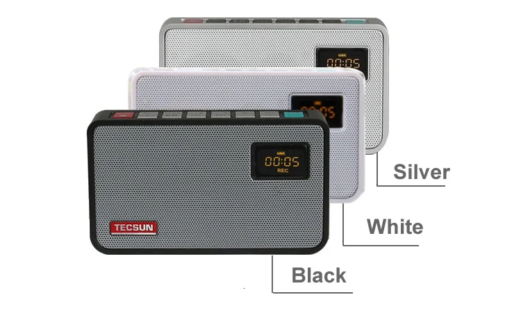 Tecsun ICR-100 ICR100 FM المحمولة راديو استقبال مع الرقمية مسجل MP3 لاعب المتكلم ستيريو راديو