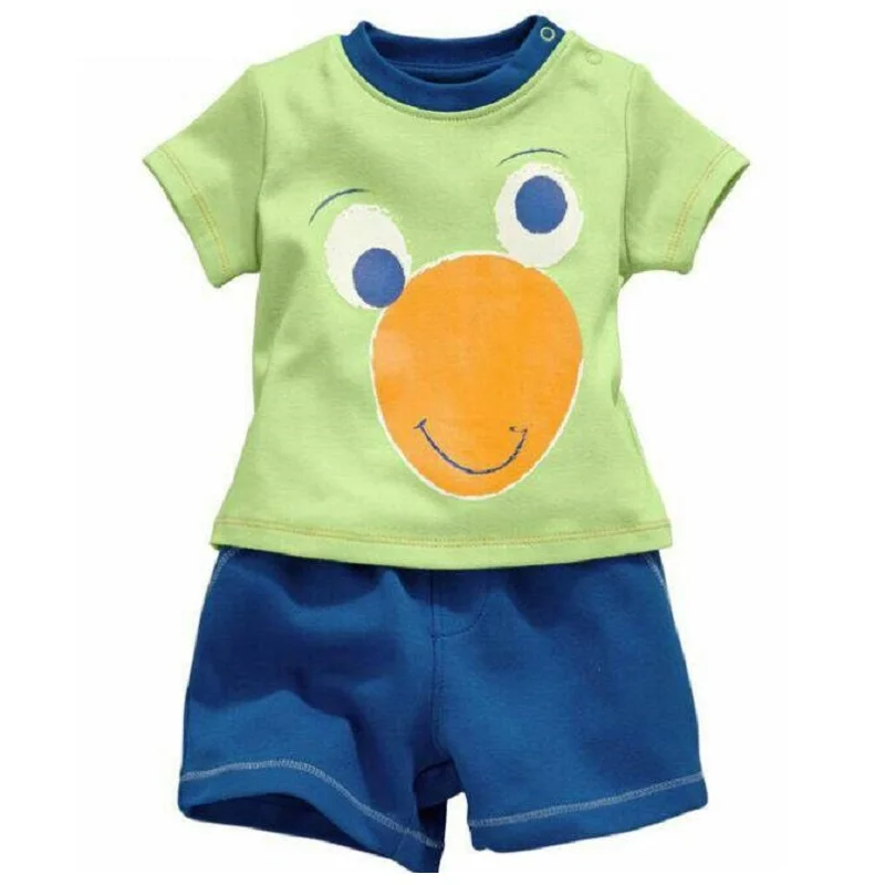 2021 Newest Baby Boy Clothes Suits 100% Cotton Children T-Shirts Shorts Pants 2 3 4 5 6 7 Years Sleeved Tee Shirts Panties 2pcs