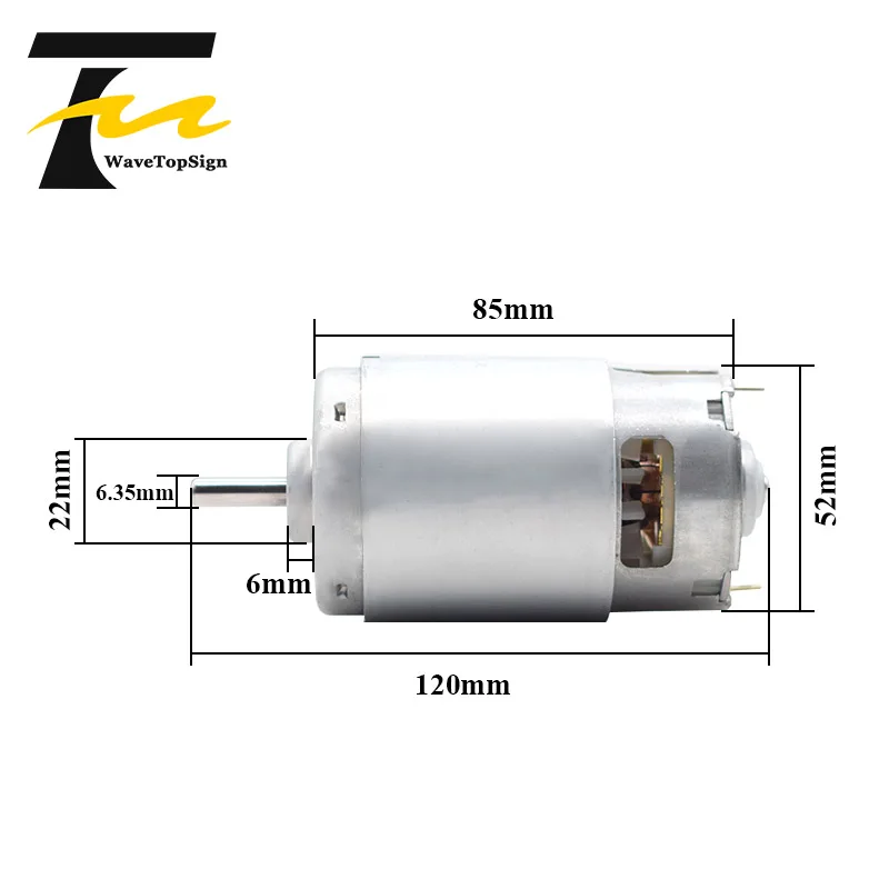 997 Powerful DC Motor Input Voltage DC12-36V High Speed Motor Silent Ball Bearing Motor