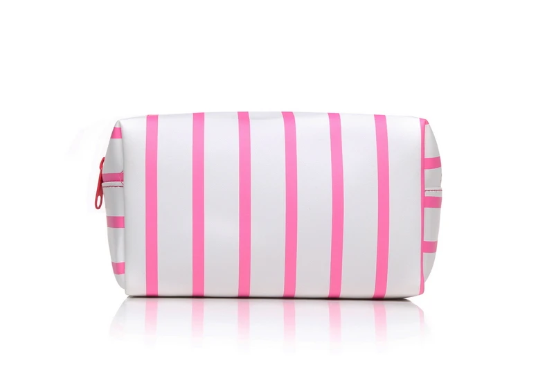 Clear Cosmetic Bag Women Fashion Stripe Makeup Storage Bags