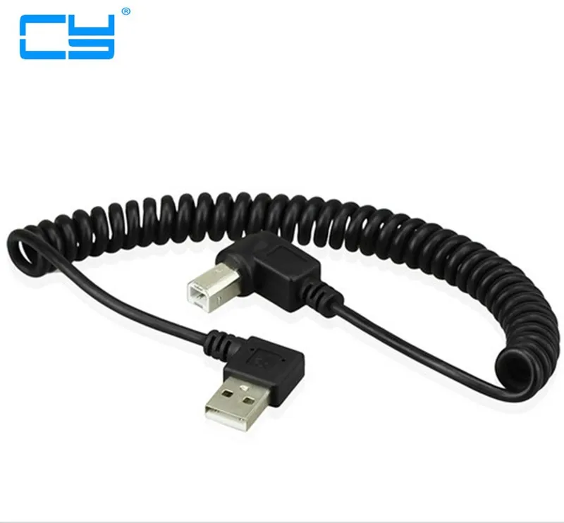 USB 2,0 macho de 40 CM para impresora e escáner, 4 pines, angulo, direito, dados, retráctil, de carga, USB 2,0