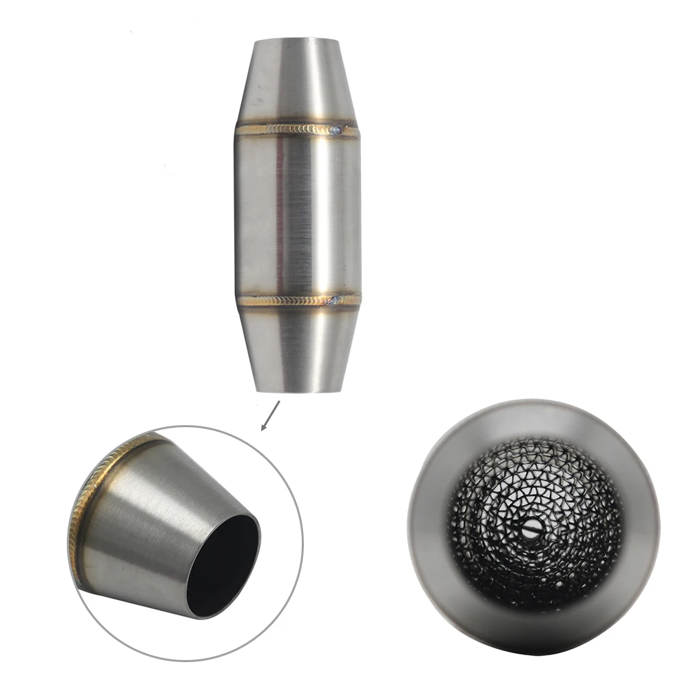 Alconstar 38/58mm muffler expansion chamber of motorcycle exhaust pipe back pressure core silent catalyst muffler DB killer