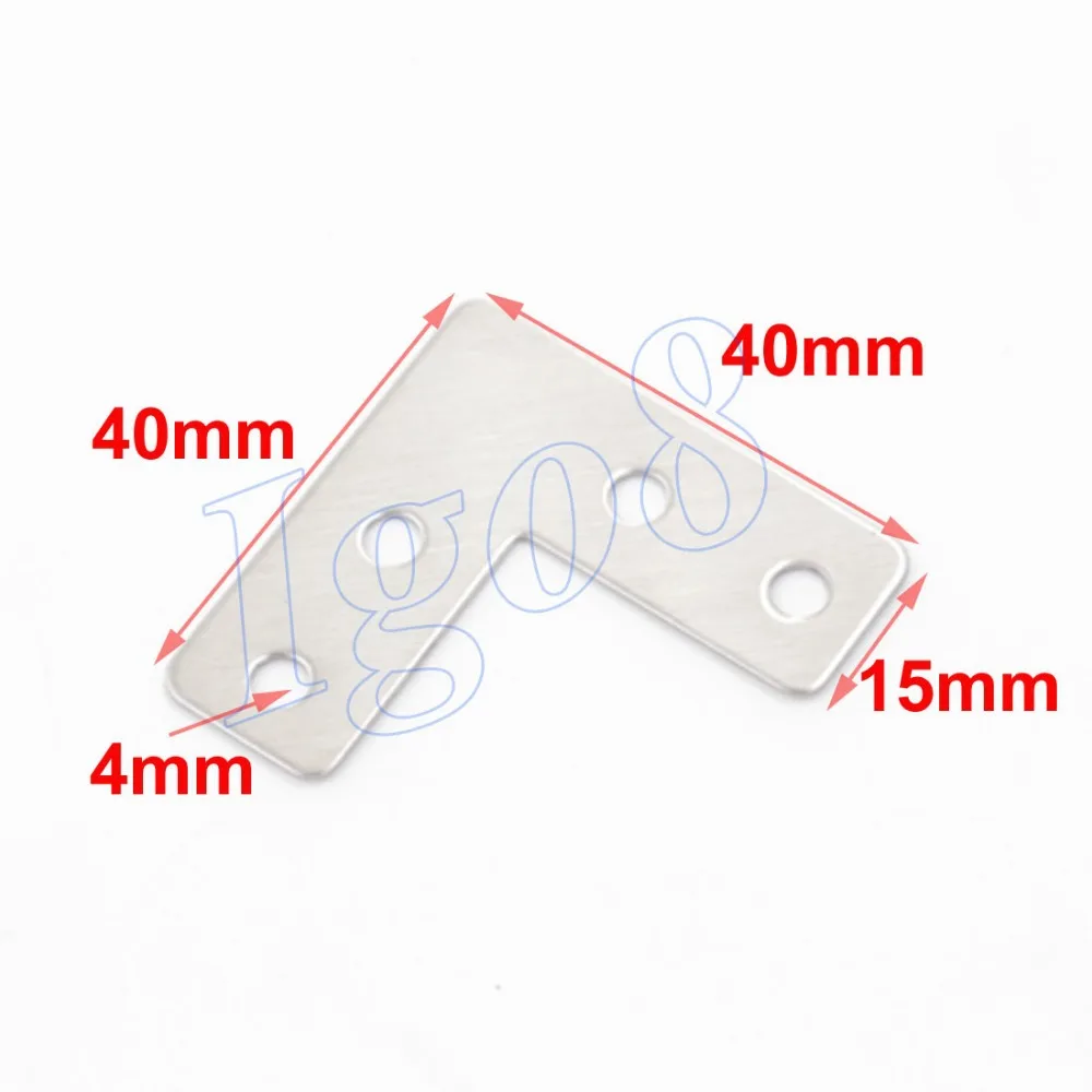 40mm x 40mm x 15mm 20PCS L Shape Angle Bracket