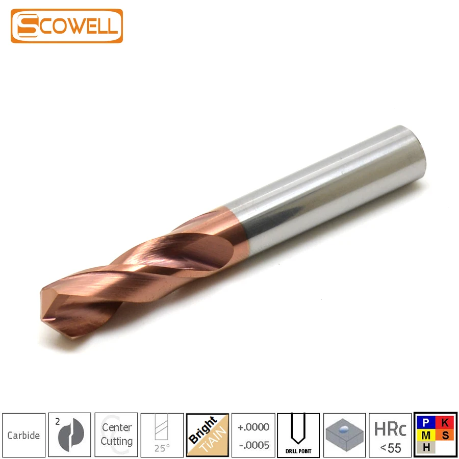 1 Pack 3.5mm (3.5D*50L) Micro grain solid Tungsten carbide Twist Drill Bits HRC55,Carbide Drill bits For Metal working Durable