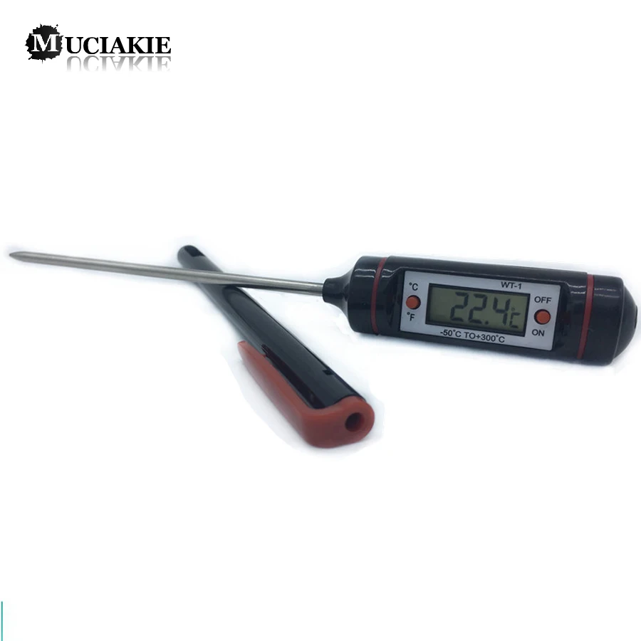 MUCIAKIE 1PC Hot Sale Digital Cooking Thermometer Food Probe Meat Kitchen BBQ Selectable Sensor Gauge Heat Indicator