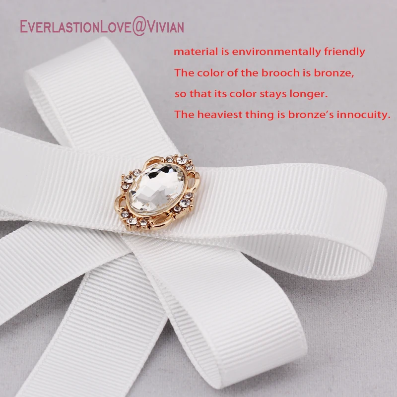 SUQI-broches de lazo de moda para mujer, alfileres de joyería para mujer, lazo de cuello, broche de lazo para mujer, broche de corbata para fiesta, boda 2019