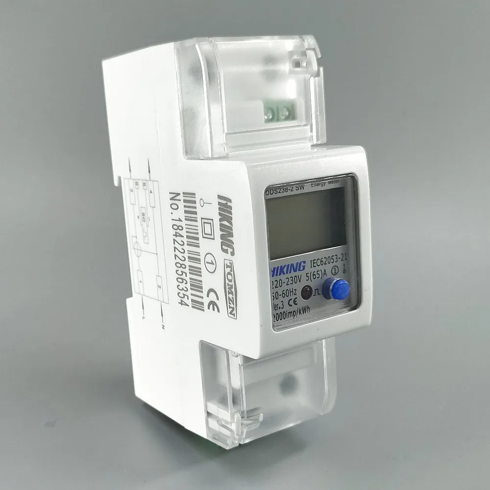 65A 100A 220V 230V 50HZ 60HZ voltage current Positive reverse active reactive power Single phase Din rail Watt hour energy meter