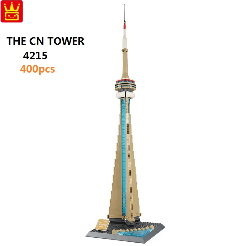 

Wange BlOCKS Architecture Series The Toronto CN Tower Model Educational Building Bricks Toy For Children Funny Boy Gifts 4215