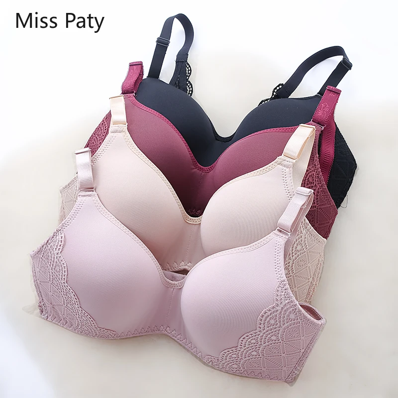 

women 's underwear wireless push up top bra seamless sexy lace back large size lingerie lady wide back bras for women