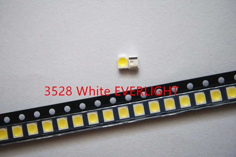 EVERLIGHT 3528 1210 1000 PCS SMD LED White Gold Line/Copper bracket Surface Mount smd 3528 led diodes Lighting PLCC-2 Pure White