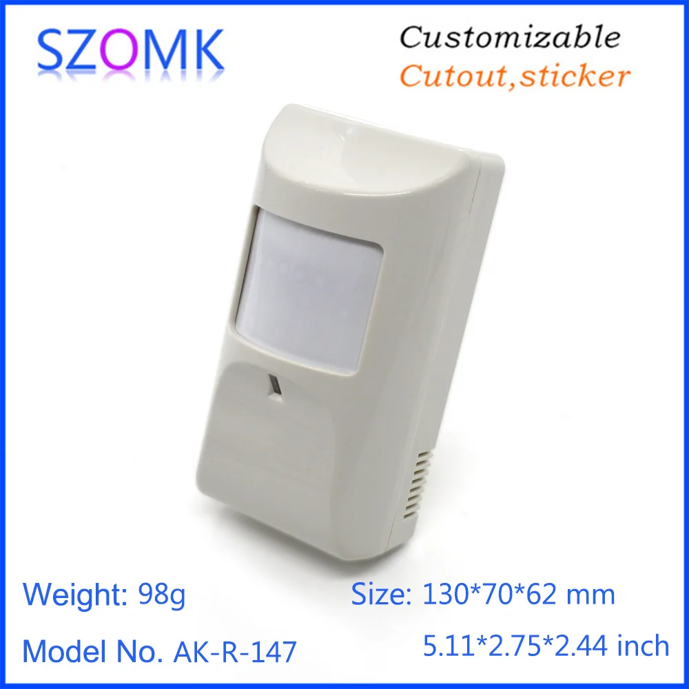 1 Piece 130*70*62mm szomk plastic box for electroincs human PIR motion sensor plastic junction box alarm home security system