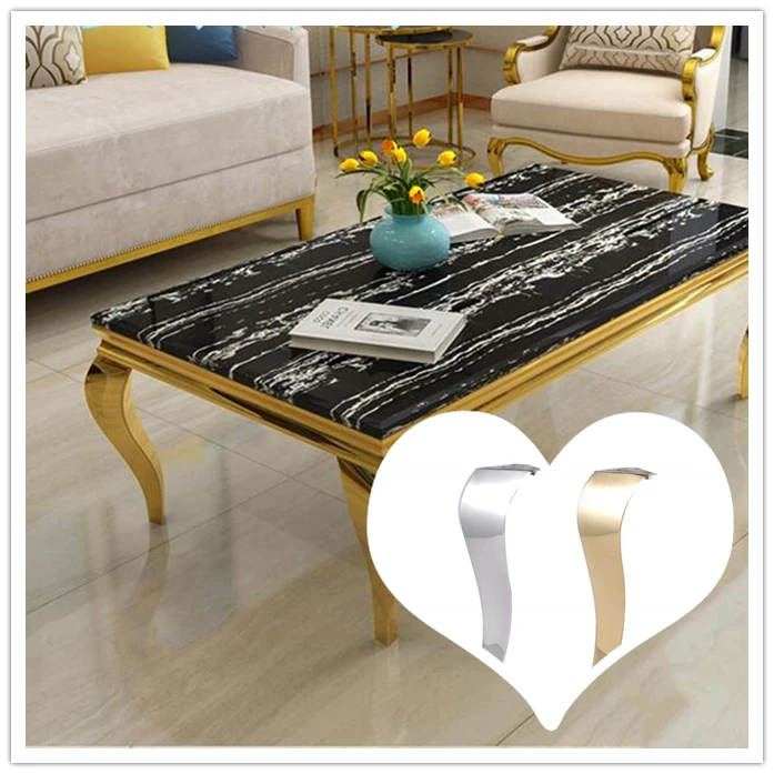 2pcs Stainless Steel Furniture Legs Snake-Shaped Table Cabinets feet Sofa Bed TV Cabinet feet Shiny Gold/Silver Furniture feet