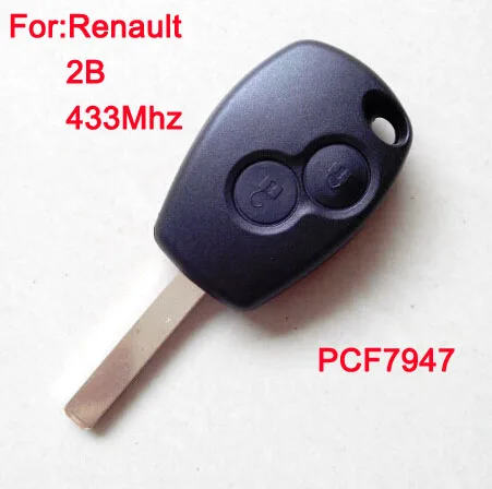 

2 Button Remote Key For Renault Modus Clio 3 Twingo With 7947 Chip 433Mhz 5PCS/lot