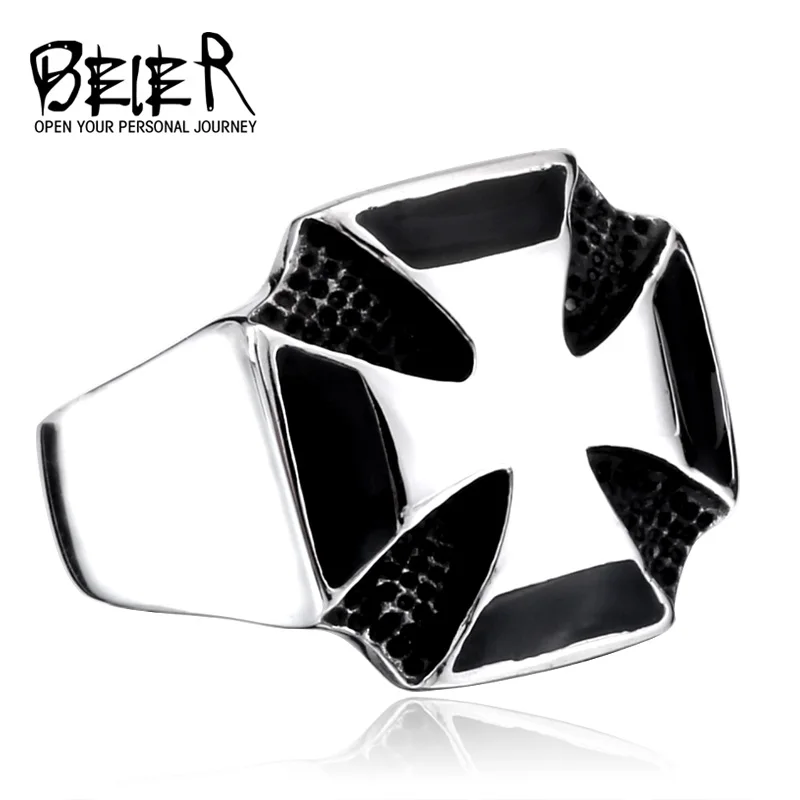 Punk Cruz Único Varón de Moda Estupendo de La Calidad del Hombre Fresco de Alta Pulido Anillo de La Personalidad Para El Muchacho BR8-188