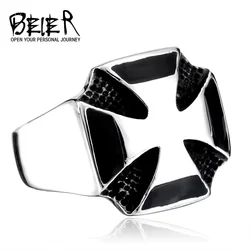 Punk Cruz Único Varón de Moda Estupendo de La Calidad del Hombre Fresco de Alta Pulido Anillo de La Personalidad Para El Muchacho BR8-188