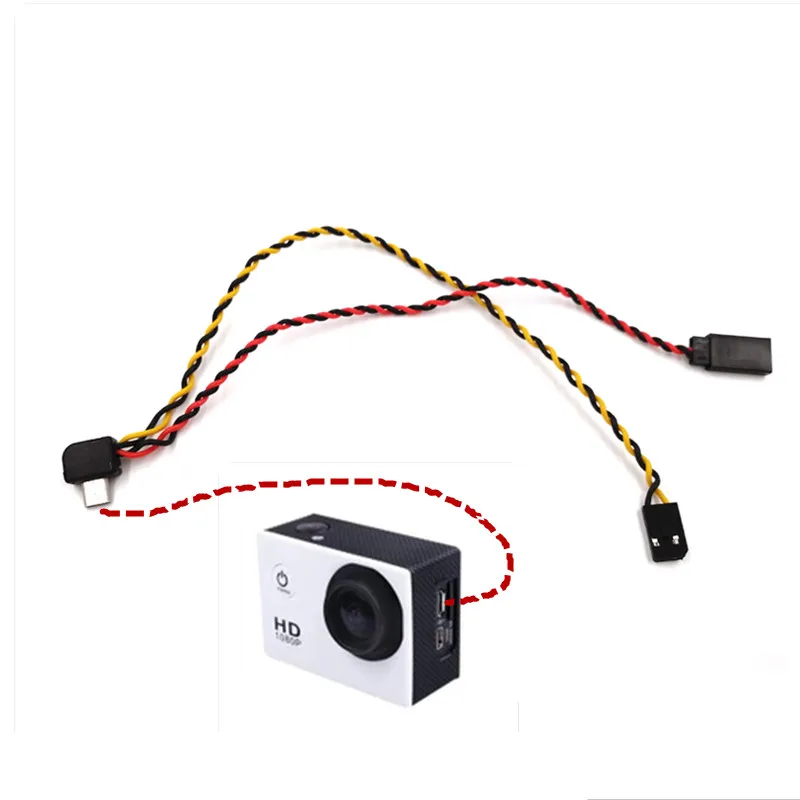 Gopro Micro USB linia kabel kamery SJ4000 SJ5000 6000 AV przewód wideo do ładowania nadajnika FPVAudio