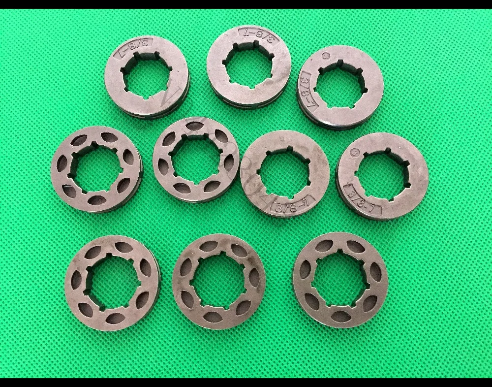 

10PCS Chain saw sprocket rim and power mate 3/8" 7T for most Chinese chainsaw replacement 45cc/52cc/4500/5200/5800 Komatsu