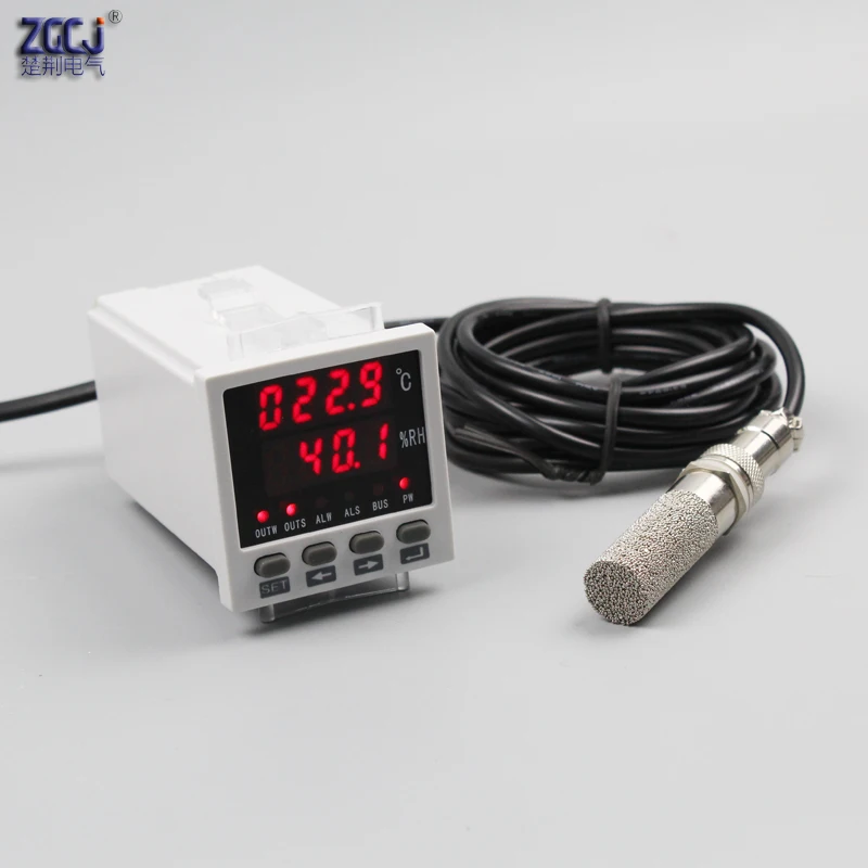 0-100'C 0-99.9%RH intelligent digital temperature and humidity controller with sensor which bear high temperature