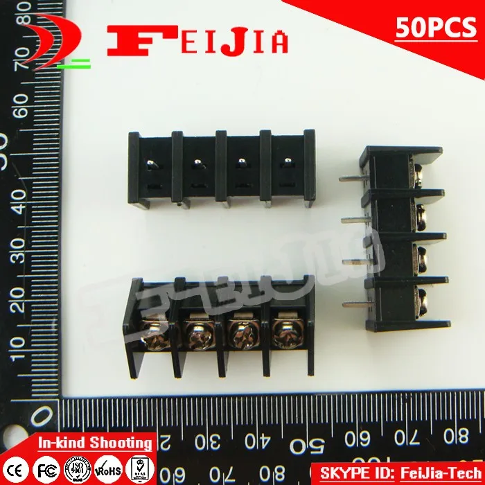 

50PCS 35-8.25-4P / 35 8.25mm 4Pin Barrier Terminal Block Screw Terminal Block Pitch 8.25mm Terminal Block Free Shipping