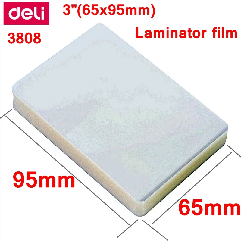 5 Bag/Lot 500 sheets Deli 3inch 70mic thermal laminating film 3