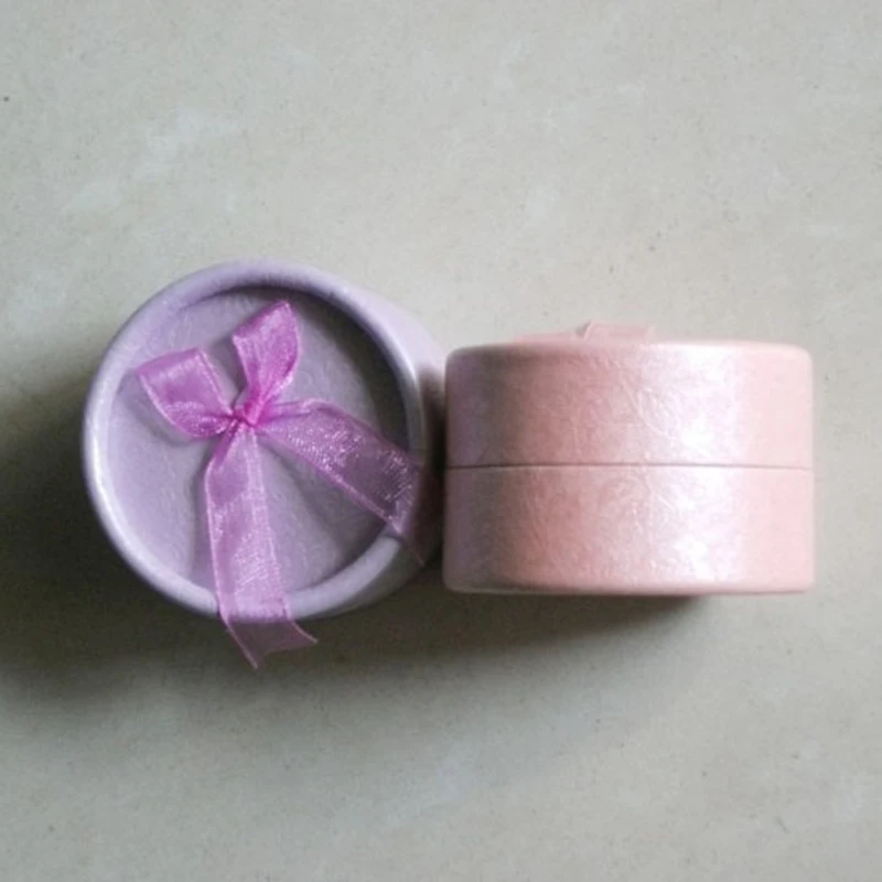 

Pink Purple Silky Ribbon Bowknot Gift Boxes Carrying Display Cases Jewelry Packaging for Earrings & Rings 5 cm