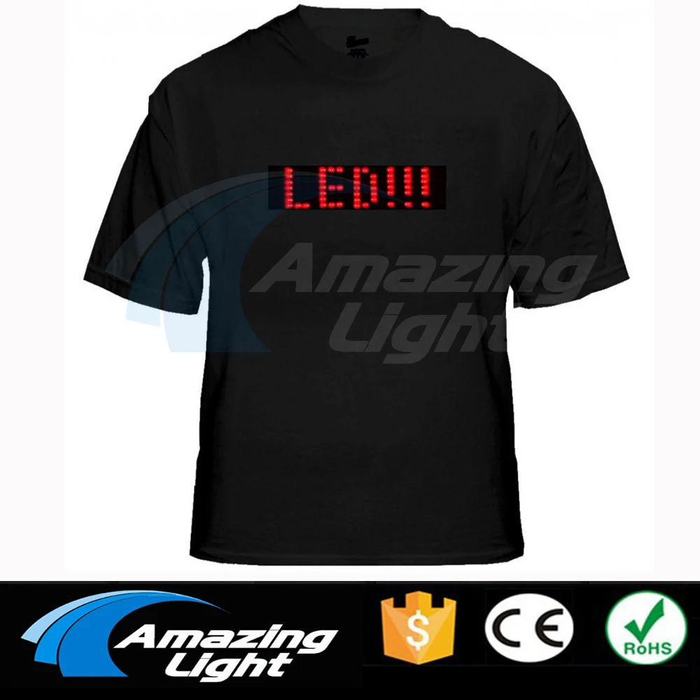 LED T-shirt With Scrooling Display LED Scrooling Message T shirt LED Display T Shirt