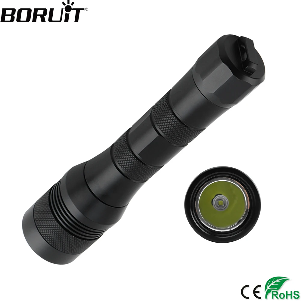 

BORUiT DIV01 LED Scuba Diving Flashlight UnderWater 150m Super Bright 1000LM Dive Torch IP68 Waterproof Safety Submarine Lantern