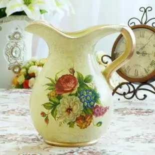 

There are painted ceramic vases E home bottle flower pot flower pots Home Decoration interpolation