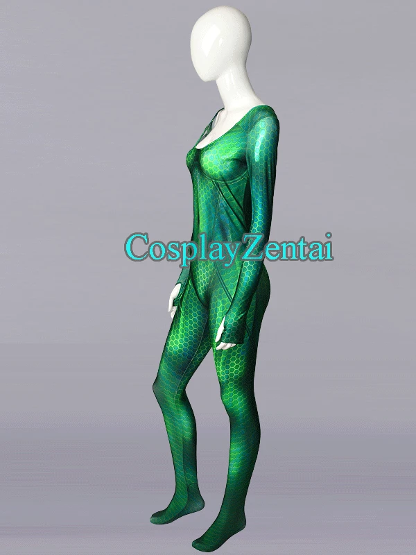 Quinn Mera Cosplay Costume 3D Printing Spandex Female Superhero Zentai Suit