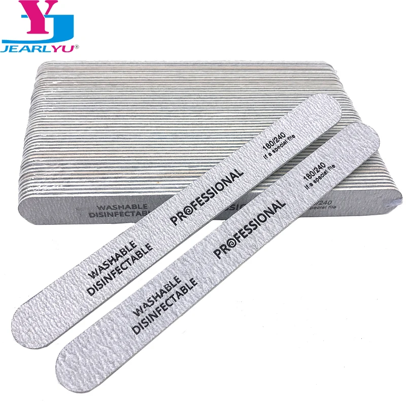 50 X High Quality Wood Nail Files Artificial Nails Tips File 180/240 Disposable Cuticle Remover Callus Nail Art Styling Tools