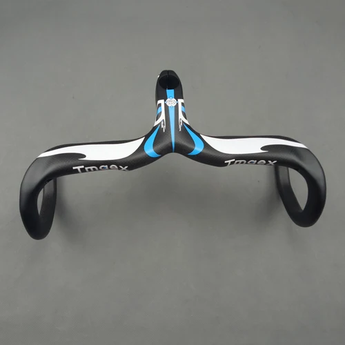Imagen 2 del producto Manillar de bicicleta integrado con varilla de carbono, caída de 75 mm, 130 mm, 400, 420/440x90, 100, 110, 120 mm