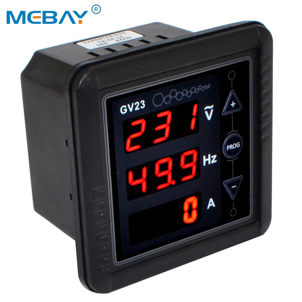 MEBAY GV23 MKII Generator Electric Power Smart Analog Digital AC Voltage Frequency Current Energy Meter Tester Single Phase