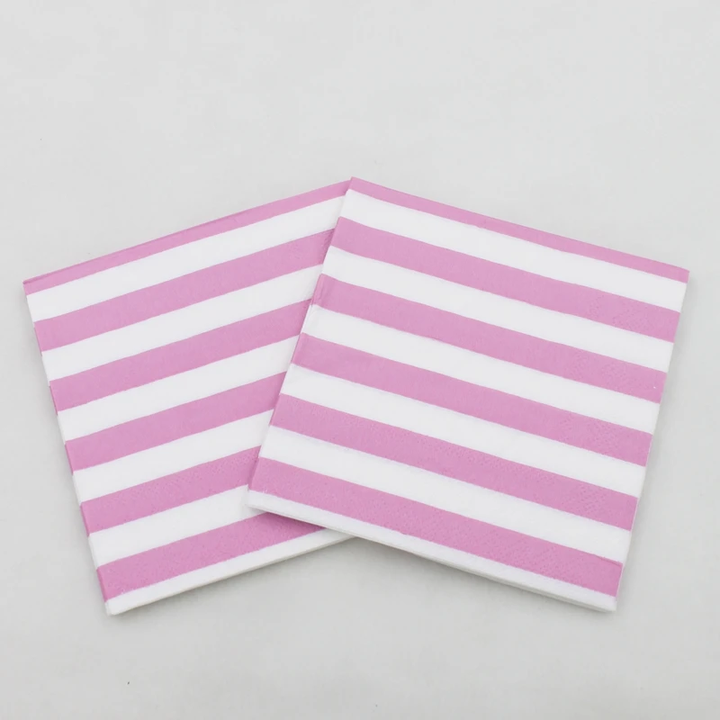 [RainLoong]  Wave Chevron Paper Napkin For Children Tissue Printed Napkins Supply 25cm*25cm (20pcs/pack)