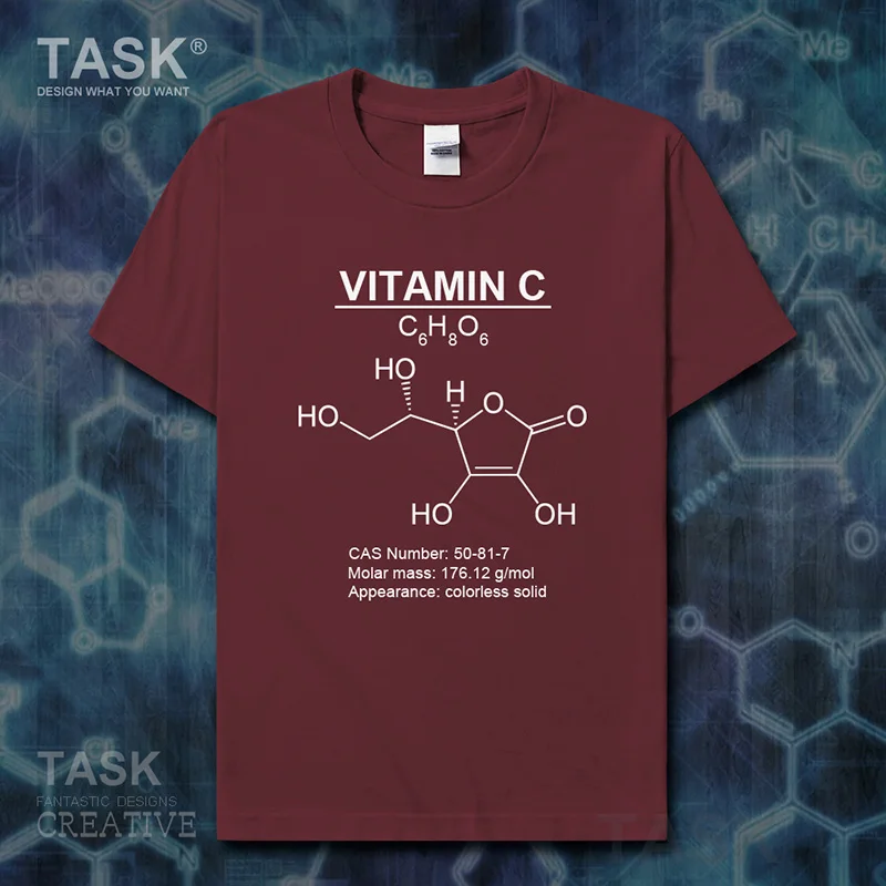 Vitamin C Molecular Formula Chemistry Subject t shirt new Tops t-shirt Short sleeve clothes mens summer Fashion cotton sports 01