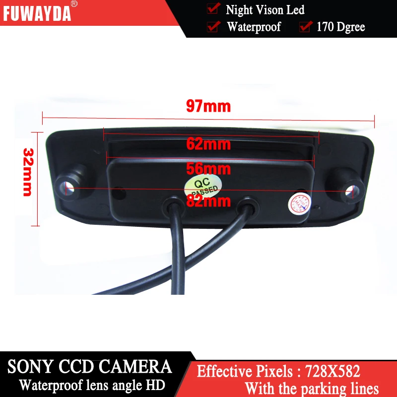 FUWAYDA WIRELESS FOR SONY CCD CAR REAR VIEW MIRROR IMAGE + GUIDE LINE CAMERA FOR Hyundai Tucson Accent Elantra Terracan Sonata