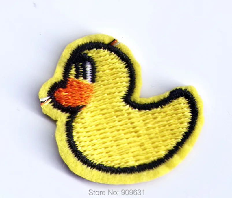 New ! Yellow duck ducky retro boho 70s kids fun sewing applique iron on patch