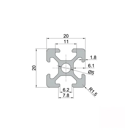 Expedited ship, One Set Black HyperCube 3D Printer Aluminum Extrusion Profiles - 200mm Cubic Build Volume 3D Printer Frame Kit