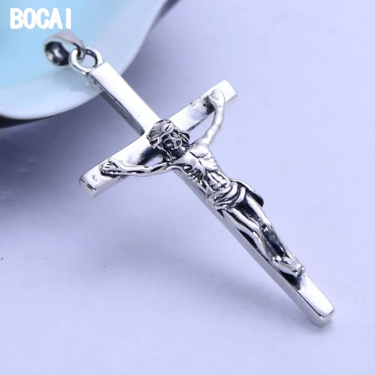 

925 sterling silver vintage Thai silver crucifix cross men and women pendant