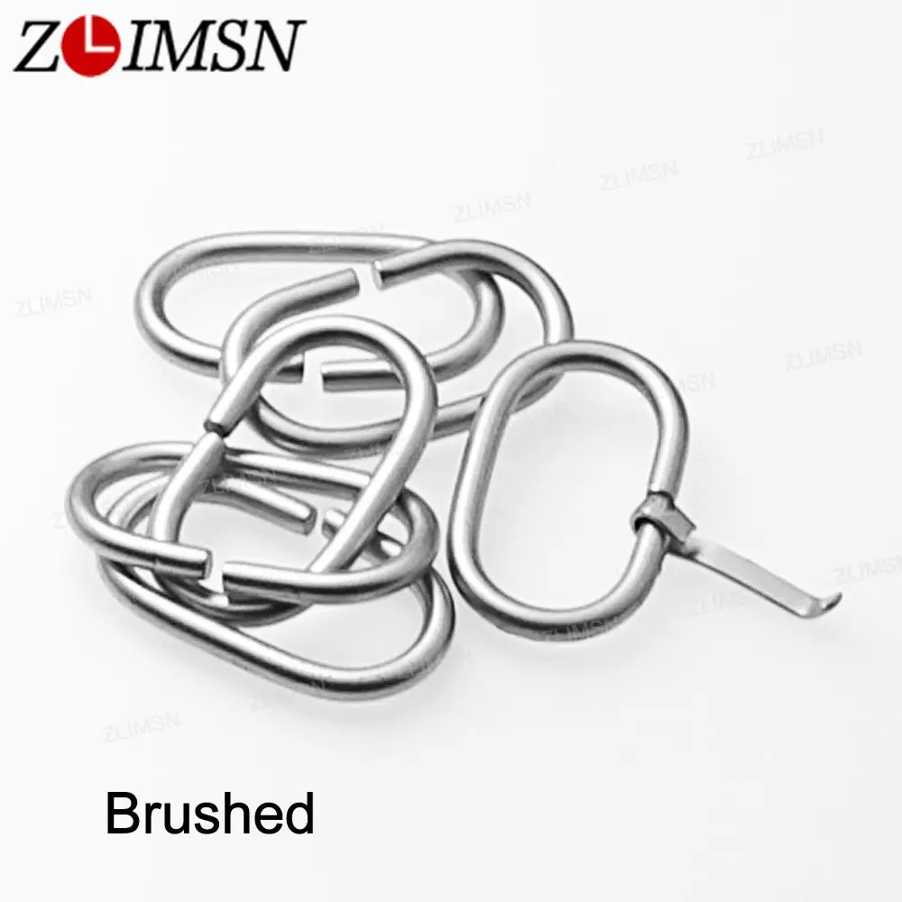 ZLIMSN 6pcs ZULU Rings for Nylon Band 18 20 22 24mm Loop Round Stainless Steel Polished Loops for Watchbands Watch Accessories